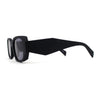 Unique Diamond Bevel Cut Mod Rectangle Plastic Sunglasses