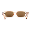 Womens Translucent Mod Oval Retro Narrow Rectangle Plastic Sunglasses