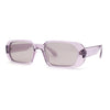 Womens Translucent Mod Oval Retro Narrow Rectangle Plastic Sunglasses