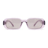 Womens Translucent Mod Oval Retro Narrow Rectangle Plastic Sunglasses