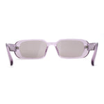 Womens Translucent Mod Oval Retro Narrow Rectangle Plastic Sunglasses