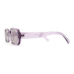 Womens Translucent Mod Oval Retro Narrow Rectangle Plastic Sunglasses