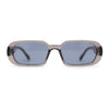 Womens Translucent Mod Oval Retro Narrow Rectangle Plastic Sunglasses