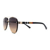 Luxury Rimless Tear Drop Shape Air Force Officer Style Sunglasses