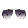 Luxury Rimless Tear Drop Shape Air Force Officer Style Sunglasses