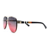 Luxury Rimless Tear Drop Shape Air Force Officer Style Sunglasses