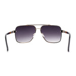 Luxury Rimless Rectangle Air Force Officer Style Sunglasses