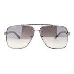 Luxury Rimless Rectangle Air Force Officer Style Sunglasses