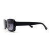 Womens Mod Inset Lens Rectangle Plastic Minimal Sunglasses