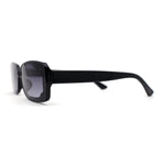 Womens Mod Inset Lens Rectangle Plastic Minimal Sunglasses