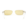 Womens Mod Inset Lens Rectangle Plastic Minimal Sunglasses