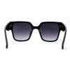 Womens 90s Designer Thick Temple Horn Rim Chic Sunglasses