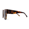 Womens 90s Designer Thick Temple Horn Rim Chic Sunglasses