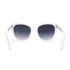 Womens Oversize Cat Eye Foliage Flower Print Chic Sunglasses