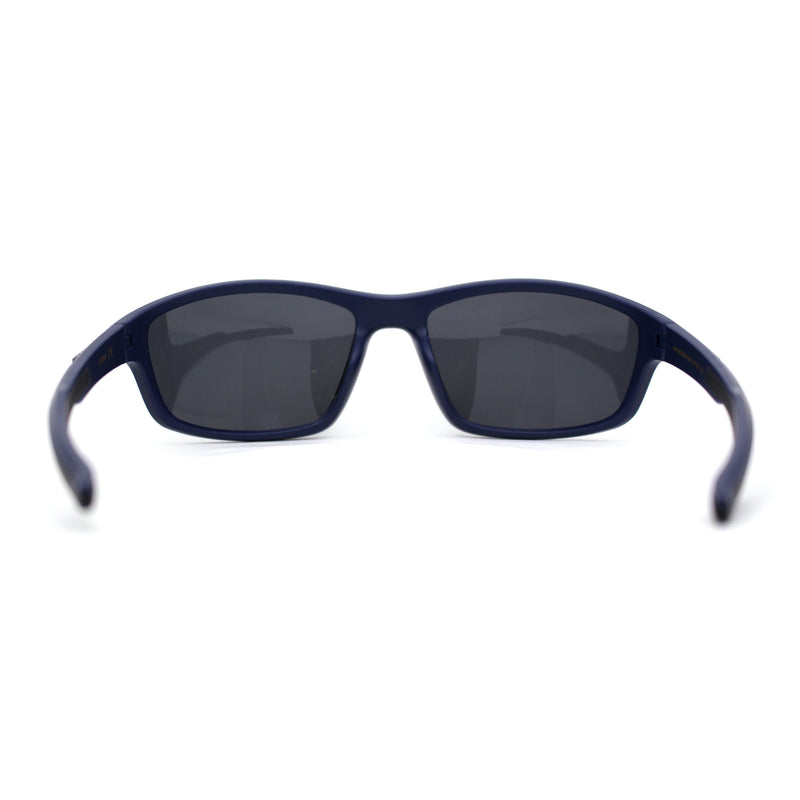 Anti Glare Polarized Mens Classic Rectangle Wrap Plastic Sport Sunglasses