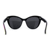 Polarized Womens Oversize Cat Eye Foliage Flower Arm Sunglasses