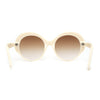 Womens Round Thick Eyebrow Retro Fashion Plastic Sunglasses