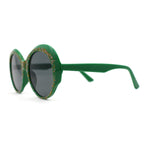 Womens Round Thick Eyebrow Retro Fashion Plastic Sunglasses