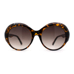 Womens Round Thick Eyebrow Retro Fashion Plastic Sunglasses