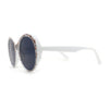 Womens Round Thick Eyebrow Retro Fashion Plastic Sunglasses