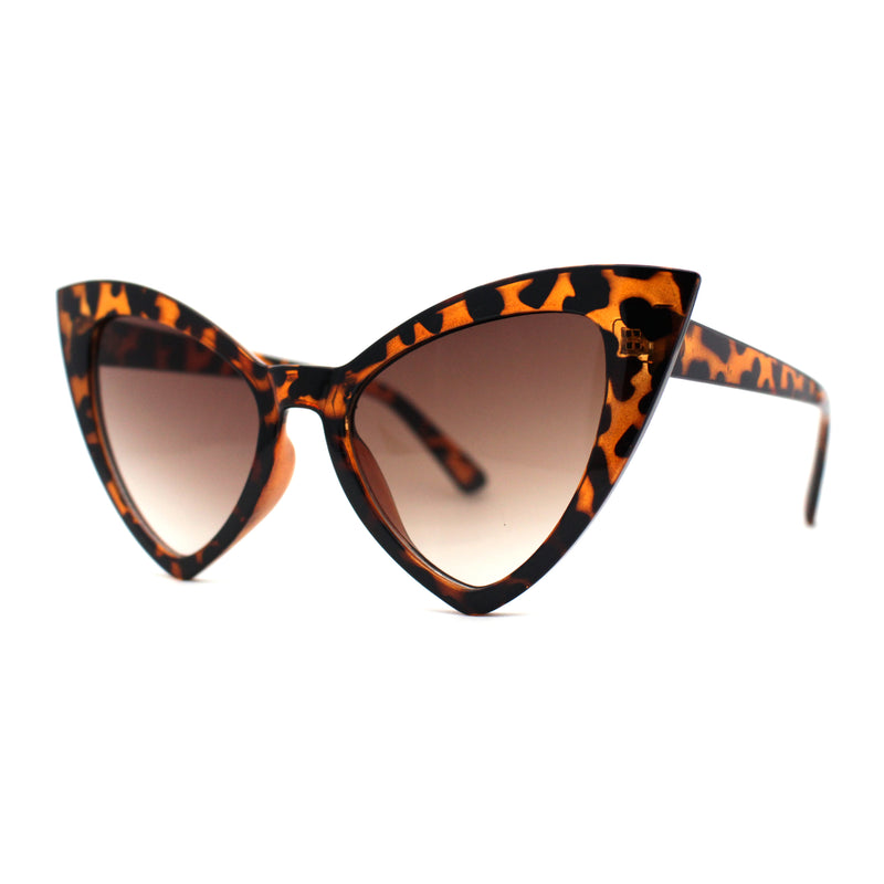 Womens Triangle Gothic Cat Eye Retro Plastic Sunglasses