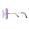 Womens Rimless Sparkling Rhinestone Heart Shape Butterfly Sunglasses