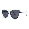 Womens Classic Fancy Metal Rim Cat Eye Fem Sunglasses