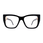 Womens 90s Designer Oversized Squared Cat Eye Plastic Sunglasses