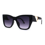 Womens 90s Designer Oversized Squared Cat Eye Plastic Sunglasses