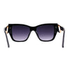Womens 90s Designer Oversized Squared Cat Eye Plastic Sunglasses