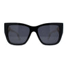 Womens 90s Designer Oversized Squared Cat Eye Plastic Sunglasses