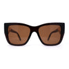 Womens 90s Designer Oversized Squared Cat Eye Plastic Sunglasses