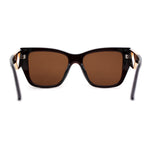 Womens 90s Designer Oversized Squared Cat Eye Plastic Sunglasses