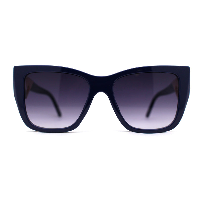 Womens 90s Designer Oversized Squared Cat Eye Plastic Sunglasses