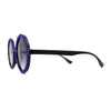 Womens Full Rhinestone Wizard Round Circle Lens Plastic Sunglasses