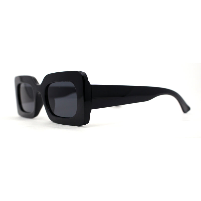 Womens Mod Thick Plastic Minimal Sunglasses