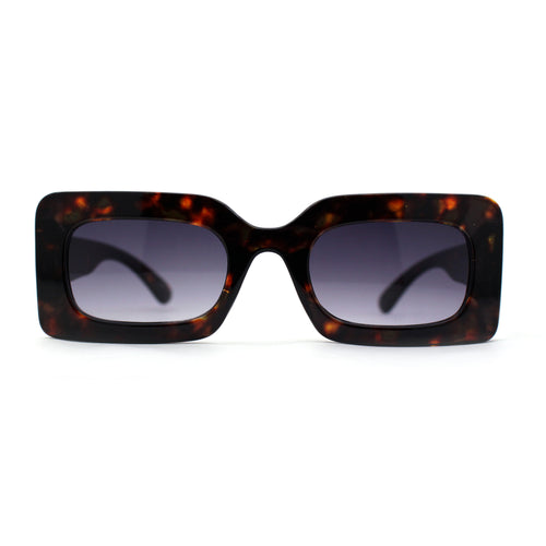 Womens Mod Thick Plastic Minimal Sunglasses