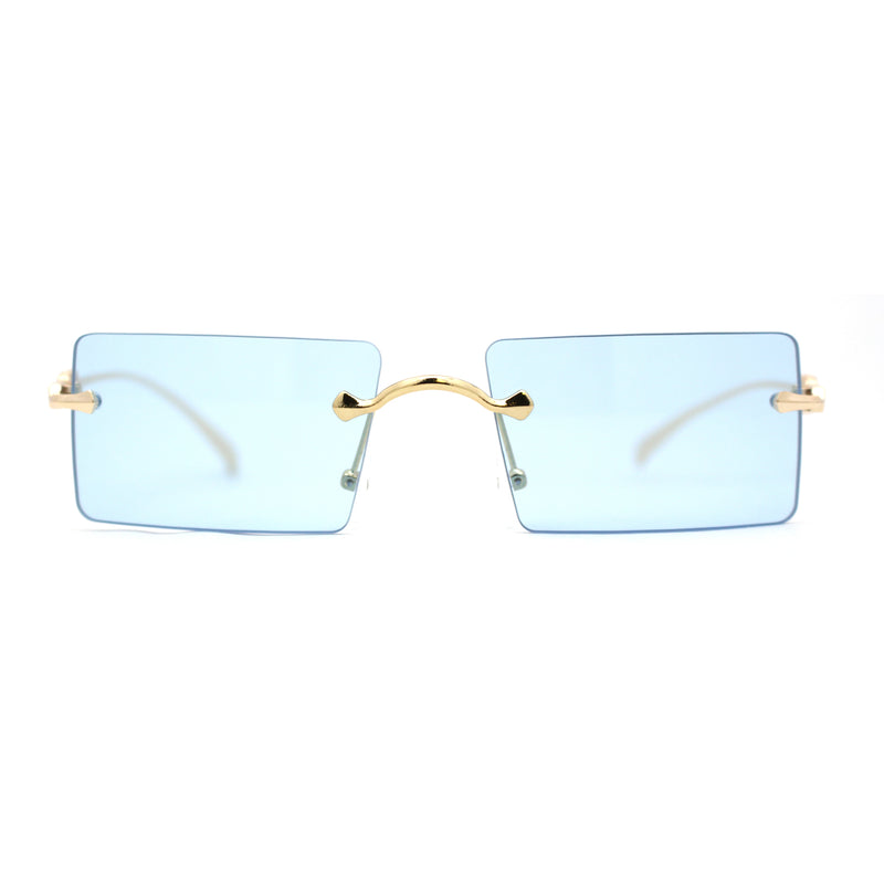 Unique Rimless Rectangular Pimp Sunglasses