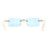 Unique Rimless Rectangular Pimp Sunglasses