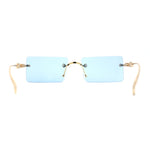Unique Rimless Rectangular Pimp Sunglasses