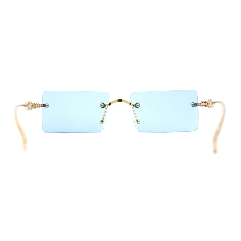 Unique Rimless Rectangular Pimp Sunglasses