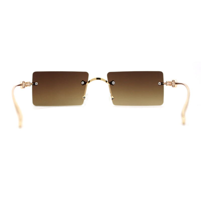 Unique Rimless Rectangular Pimp Sunglasses