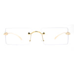 Unique Rimless Rectangular Pimp Sunglasses