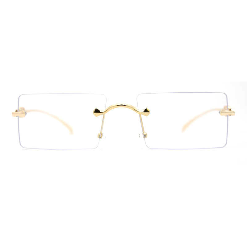 Unique Rimless Rectangular Pimp Sunglasses