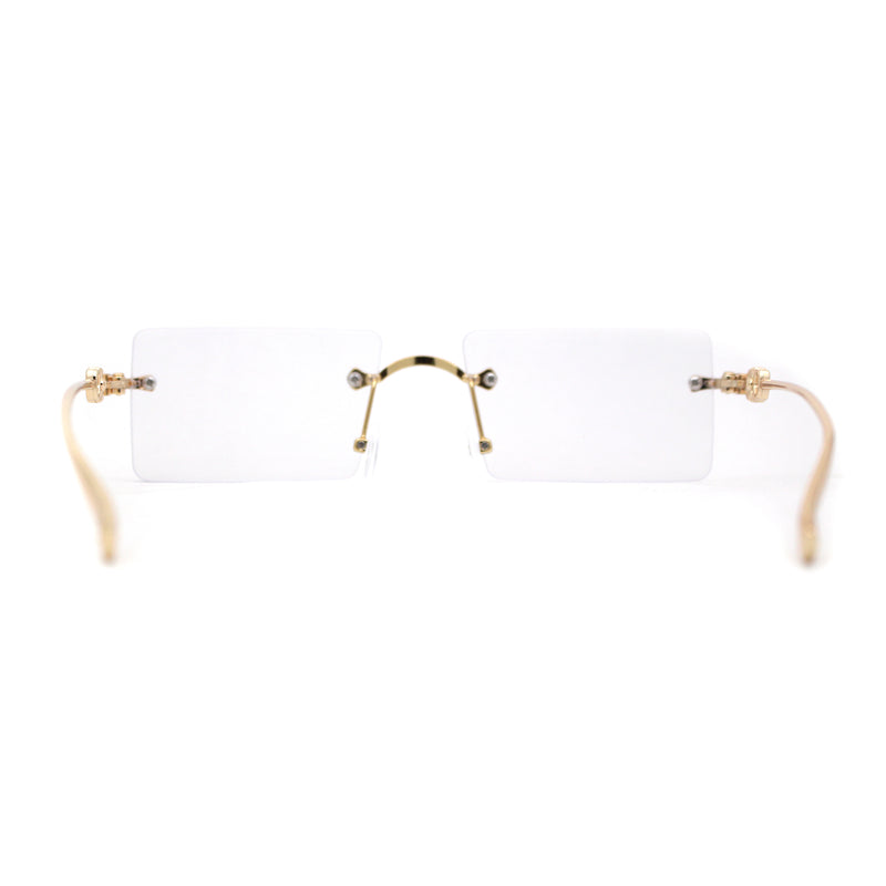 Unique Rimless Rectangular Pimp Sunglasses