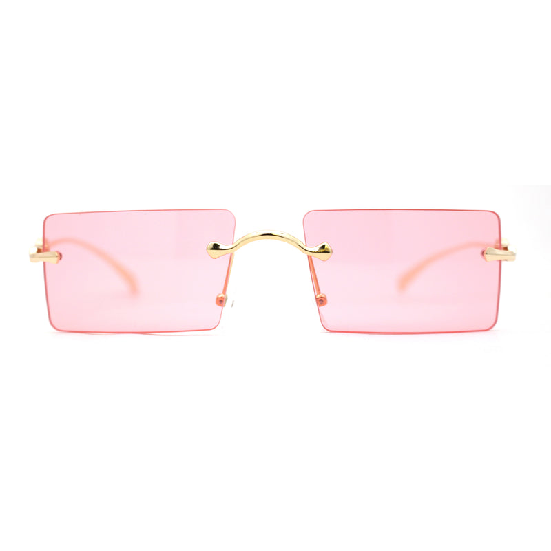 Unique Rimless Rectangular Pimp Sunglasses