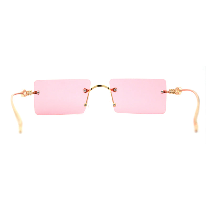 Unique Rimless Rectangular Pimp Sunglasses