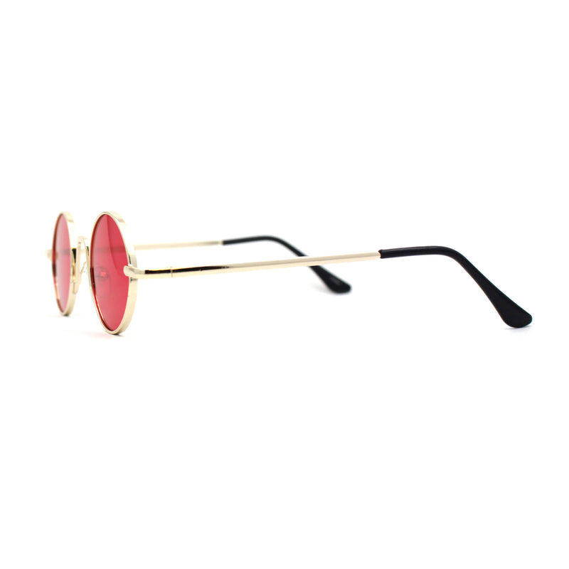 Retro Stoner Pimp Micro Round Circle Pop Color Lens Sunglasses