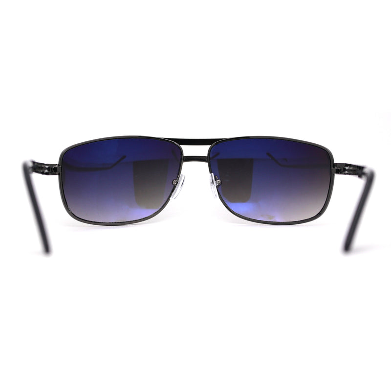 Mens Metal Rim Rectangle Sport Pilots Sunglasses