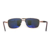 Mens Metal Rim Rectangle Sport Pilots Sunglasses